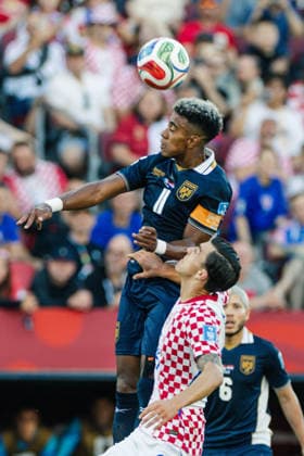 Yoel Bárcenas of Panama heads the ball during the FIFA World Cup, WM, Weltmeisterschaft, Fussball game between Panama and Croatia at Toronto Stadium on June 23, 2026 in Toronto, Ontario, Canada  Copyright: xCurtisxWongx xSPPx Sportspressphoto_SPR174919