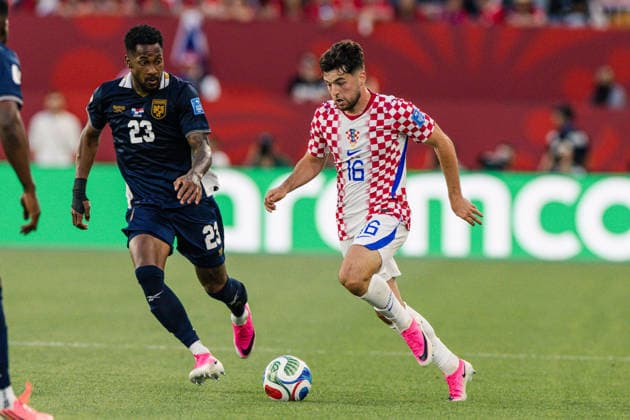 Martin Baturina of Croatia contests with Michael Amir Murillo of Panama during the FIFA World Cup, WM, Weltmeisterschaft, Fussball game between Panama and Croatia at Toronto Stadium on June 23, 2026 in Toronto, Ontario, Canada  Copyright: xCurtisxWongx xSPPx Sportspressphoto_SPR174938