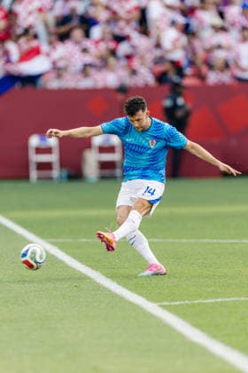 Ivan Periöi? of Croatia warms up during the FIFA World Cup, WM, Weltmeisterschaft, Fussball game between Panama and Croatia at Toronto Stadium on June 23, 2026 in Toronto, Ontario, Canada  Copyright: xCurtisxWongx xSPPx Sportspressphoto_SPR174964