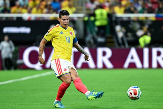 James Rodriguez of Colombia passes the ball during a FIFA Men’s World Cup 2026 Group Stage football match between Colombia and Congo DR at Guadalajara Stadium, in Guadalajara on June 23th 2026 (Photo by Nayra Halm SPP)  Copyright: xNayraxHalm SPPx Sportspressphoto_SPR175029