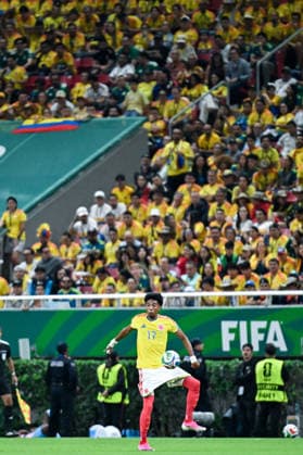 Johan Mojica of Colombia controls the ball during a FIFA Men’s World Cup 2026 Group Stage football match between Colombia and Congo DR at Guadalajara Stadium, in Guadalajara on June 23th 2026 (Photo by Nayra Halm SPP)  Copyright: xNayraxHalm SPPx Sportspressphoto_SPR175036