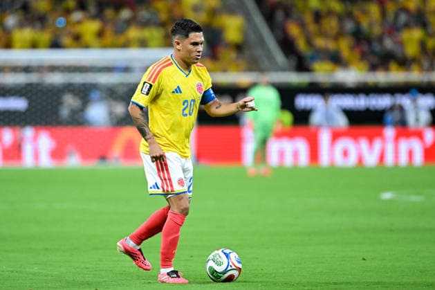 Juan Quintero of Colombia runs with the ball during a FIFA Men’s World Cup 2026 Group Stage football match between Colombia and Congo DR at Guadalajara Stadium, in Guadalajara on June 23th 2026 (Photo by Nayra Halm SPP)  Copyright: xNayraxHalm SPPx Sportspressphoto_SPR175052