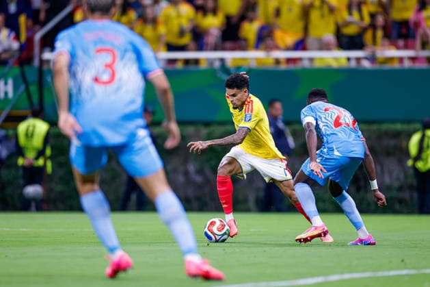 FIFA World Cup, WM, Weltmeisterschaft, Fussball 2026 COLOMBIA VS RD CONGO FIFA WORLD CUP 2026 COLOMBIA VS RD CONGO COLOMBIA VS RD CONGO 23062026 GUADALAJARA, JALISCO. Action photo of Luis Diaz (No. 7) of Colombia, during Group K game of the FIFA World Cup 2026, held at the Estadio Guadalajara at Guadalajara, Jalisco. Foto de accion de Luis Diaz (No. 7) de Colombia, durante juego del Grupo K de la Copa del Mundo 2026 de la FIFA, celebrado en el Estadio Guadalajara en Guadalajara, Jalisco. PHOTO BY IMAGENSHOP AGENCIA FOTOGRAFICA GUADALAJARA JALISCO MEXICO *** 2026 FIFA World Cup Copyright: xYOALIxMARTINEZx