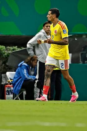 June 23, 2026, Guadalajara, Jalisco, Mexico: Daniel Munoz of Colombia celebrates after scoring the first goal of his team during the match between Colombia and Congo DR for the 2st round of the group K of the FIFA World Cup, WM, Weltmeisterschaft, Fussball 2026, at Guadalajara Stadium, in Guadalajara, Mexico on June 23, 2026. Photo: DiaEsportivo FIFA World Cup 2026, Colombia Vs Congo DR, Guadalajara, Mexico  - ZUMAh208 20260623_zsp_h208_023 Copyright: xHeulerxAndreyx