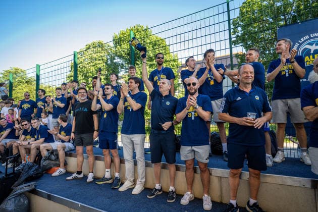 Basketball Berlin 23.06.2026 Saison 2025 2026 EasyCredit BBL 1. Bundesliga Alba Berlin ist Deutscher Meister 2026 Fanfest *** Basketball Berlin, June 23, 2026; 2025–2026 Season; EasyCredit BBL 1 Bundesliga; Alba Berlin Wins the 2026 German Championship; Fan Festival,detected_source_language