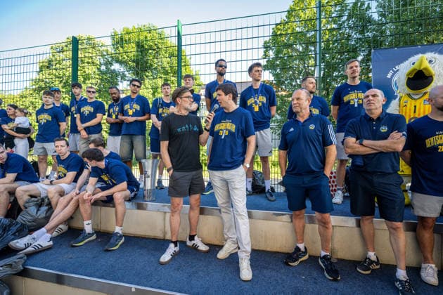 Basketball Berlin 23.06.2026 Saison 2025 2026 EasyCredit BBL 1. Bundesliga Alba Berlin ist Deutscher Meister 2026 Fanfest Pedro Calles (Alba Berlin, Trainer) *** Basketball Berlin June 23, 2026 2025–2026 Season EasyCredit BBL 1 Bundesliga Alba Berlin is the 2026 German Champion Fan Festival Pedro Calles, Alba Berlin Coach,detected_source_language