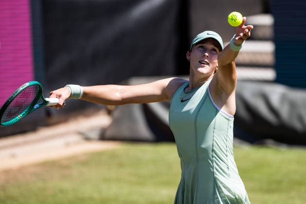 BAD HOMBURG, GERMANY - JUNE 24: Mirra Andreeva during the Bad Homburg Open powered by Solarwatt Singles match between Ekaterina Alexandrova vs Mirra Andreeva at Kurpark Bad Homburg on June 24, 2026 in Bad Homburg, Germany. Hessen Germany Copyright: xSteffiexWunderlx
