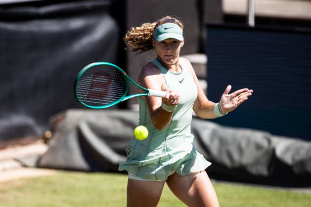 BAD HOMBURG, GERMANY - JUNE 24: Mirra Andreeva during the Bad Homburg Open powered by Solarwatt Singles match between Ekaterina Alexandrova vs Mirra Andreeva at Kurpark Bad Homburg on June 24, 2026 in Bad Homburg, Germany. Hessen Germany Copyright: xSteffiexWunderlx