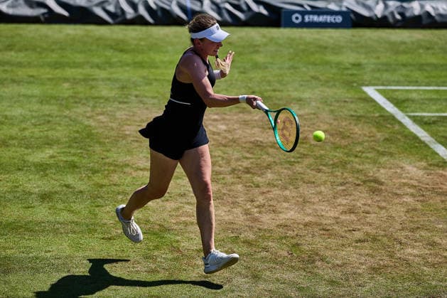 June 24, 2026, Bad Homburg, Hessen, Germany: Ekaterina Alexandrova returns with forehand to Mirra Andreeva during the BAD HOMBURG OPEN powered by SOLARWATTT- WTA500 - Womens Tennis, 24.6.2026 in Bad Homburg (Tennis-Club Bad Homburg), Germany - Photo: Tennis 2026: Bad Hombug Open - WTA500: ALEXANDROVA 6:3 6:4 ANDREEVA  - ZUMAs343 20260624_zsp_s343_014 Copyright: xMathiasxSchulzx