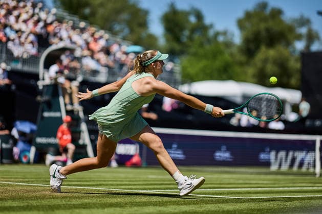 June 24, 2026, Bad Homburg, Hessen, Germany: Mirra Andreeva returns with forehand to Ekaterina Alexandrova during the BAD HOMBURG OPEN powered by SOLARWATTT- WTA500 - Womens Tennis, 24.6.2026 in Bad Homburg (Tennis-Club Bad Homburg), Germany - Photo: Tennis 2026: Bad Hombug Open - WTA500: ALEXANDROVA 6:3 6:4 ANDREEVA  - ZUMAs343 20260624_zsp_s343_021 Copyright: xMathiasxSchulzx