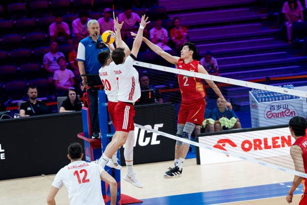 GLIWICE 24.06.2026 SIATKOWKA LIGA NARODOW MEZCZYZN MECZ CHINY TURCJA --- VNL FIVB MENS VOLLEYBALL NATIONS LEAGUE MATCH CHINA VS TURKIYE NZ CHUAN JIANG FOT. MARCIN GOLBA NEWSPIX.PL NEWSPIX.PL --- newspix.pl POLAND OUT! 