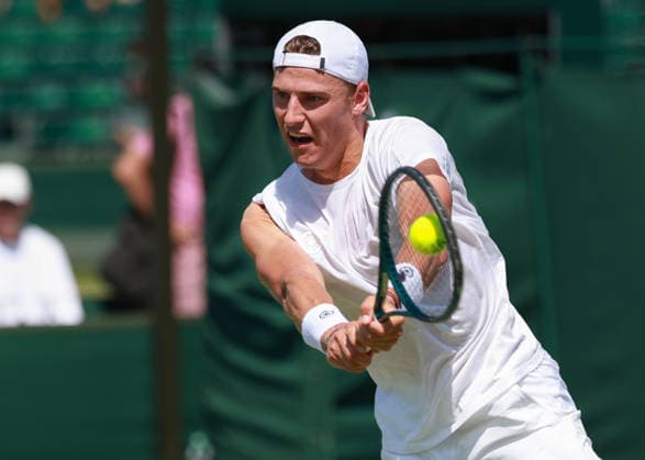 Tom Gentzsch (GER), Herren Einzel, Men s Singles, Qualifikation, Wimbledon Tennis - Wimbledon 2026 - Grand Slam ITF ATP, Tennis Herren WTA, Tennis Damen - AELTC - London - - Great Britain - 24 June 2026. *** Tom Gentzsch GER, Mens Singles, Qualifying, Wimbledon Tennis, Wimbledon 2026, Grand Slam, ITF, ATP, WTA, AELTC, London, Great Britain, June 24, 2026,detected_source_language Copyright: xJuergenxHasenkopfx