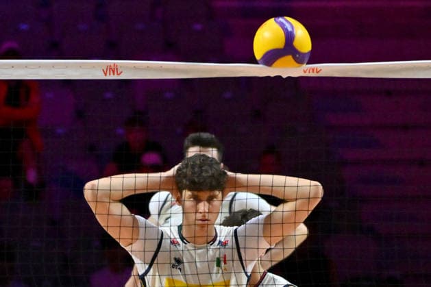 LJUBLJANA, SLOVENIA - JUNE 24: Leandro Ausibio Mosca of Italy during the FIVB Men s Volleyball Nations League match between Bulgaria and Italy at Arena Stozice, Ljubljana on June 24, 2026 in Ljubljana, Slovenia. (Photo by Igor Kupljenik Sports Press Photo).  Copyright: xIgorxKupljenikx xSPPx Sportspressphoto_SPR175104