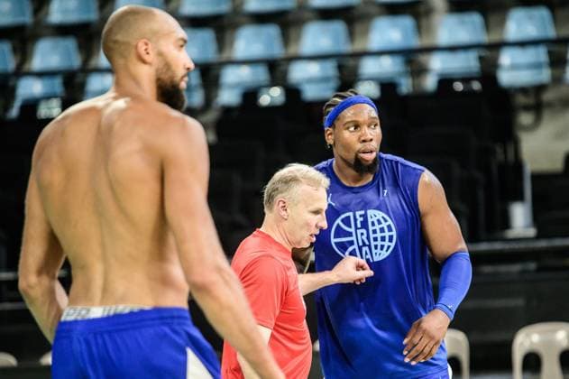 Entrainement de l équipe de France au palais des sports de Pau pour la qualification de la Coupe du Monde FIBA 2027 PHOTOPQR SUD OUEST Quentin TOP ; Pau ; 24 06 2026 ; Entrainement de l équipe de France au palais des sports de Pau pour la qualification de la Coupe du Monde FIBA 2027 GUERSCHON YABUSELE Pau, France, june 24th 2026 Basket. French national team, Nationalteam training session at the Palais des Sports in Pau for the FIBA ??World Cup 2027 qualifiers Pau BEARN France  Copyright: xPHOTOPQR SUDxOUEST MAXPPPxQuentinxTOPx 20260624SDO8533 20260624SDO8533