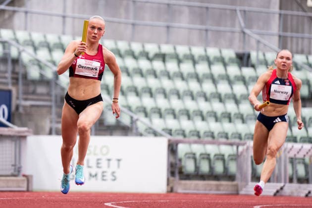 260624 Alma Ravn of Denmark competes in women™s 4x100 meters relay during the athletics competition Boysen Memorial on June 24, 2026 in Oslo. Photo: Marius Nordnes BILDBYRAN COP 185 MX0001 friidrott athletics friidrett boysen memorial norge bbeng dam *** June 24, 2026: Alma Ravn of Denmark competes in the women’s 4x100-meter relay during the Boysen Memorial track and field meet on June 24, 2026 in Oslo. Photo by Marius Nordnes, BILDBYRAN COP 185 MX0001 athletics friidrett Boysen Memorial Norway bbeng women  Copyright: MARIUSxNORDNES BB260624BB685