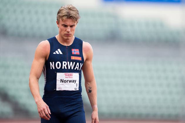 260624 Andreas Kulseng of Norway competes in men™s 4x100 meters relay during the athletics competition Boysen Memorial on June 24, 2026 in Oslo. Photo: Marius Nordnes BILDBYRAN COP 185 MX0001 friidrott athletics friidrett boysen memorial norge bbeng *** June 24, 2026: Andreas Kulseng of Norway competes in the men’s 4x100-meter relay during the Boysen Memorial track and field meet on June 24, 2026 in Oslo. Photo by Marius Nordnes, BILDBYRAN COP 185 MX0001. track and field athletics friidrett Boysen Memorial Norway bbeng  Copyright: MARIUSxNORDNES BB260624BB692