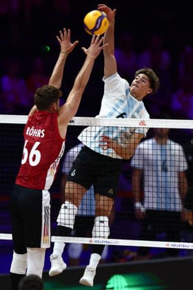 Volleyball Nations League 2026 Match Argentina - Germany German Alfredo Gomez during the Volleyball Nations League match Argentina - Germany at PreZero Arena Gliwice in Gliwice, Poland on June 24, 2026. Gliwice Poland  Copyright: xJakubxPorzyckix originalFilename:porzycki-volleyba260624_npFGQ.jpg