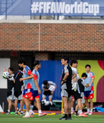 260624 Head coach Hajime Moriyasu of the Japanese national football team at a training session during day 14 of the FIFA World Cup, WM, Weltmeisterschaft, Fussball 2026 on June 24, 2026 in Dallas. Photo: Petter Arvidson BILDBYRAN kod PA PA1252 fotboll football soccer fotball vm fotbolls-vm fotball-vm fotbolls-vm 2026 fifa world cup 2026 träning practice training day 14 bbeng japan *** 260624 Head coach Hajime Moriyasu of the Japanese national soccer team at a training session on day 14 of the 2026 FIFA World Cup on June 24, 2026 in Dallas. Photo by Petter Arvidson, BILDBYRAN. Code: PA PA1252. soccer, football, soccer World Cup, 2026 FIFA World Cup, training, Day 14, BBENG, Japan  Copyright: PETTERxARVIDSON BB260624PA004