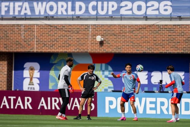260624 Tsuyoshi Watanabe of the Japanese national football team at a training session during day 14 of the FIFA World Cup, WM, Weltmeisterschaft, Fussball 2026 on June 24, 2026 in Dallas. Photo: Petter Arvidson BILDBYRAN kod PA PA1252 fotboll football soccer fotball vm fotbolls-vm fotball-vm fotbolls-vm 2026 fifa world cup 2026 träning practice training day 14 bbeng japan *** 260624 Tsuyoshi Watanabe of the Japanese national soccer team at a training session on day 14 of the 2026 FIFA World Cup on June 24, 2026 in Dallas. Photo by Petter Arvidson, BILDBYRAN. Code: PA PA1252. soccer, football, soccer World Cup, 2026 FIFA World Cup, training, Day 14, BBENG, Japan  Copyright: PETTERxARVIDSON BB260624PA010