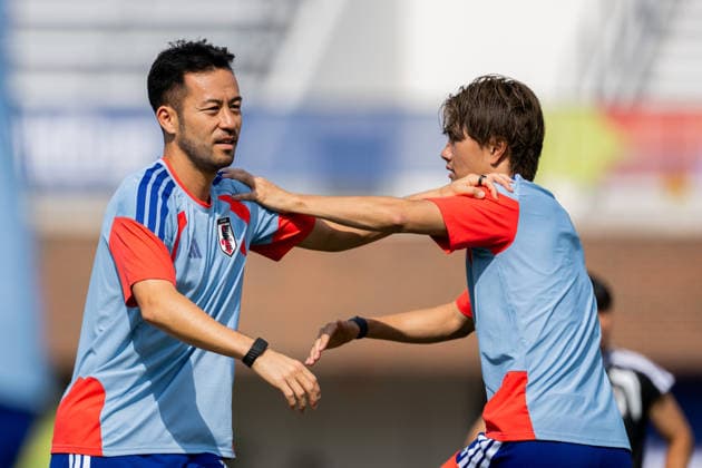 260624 Maya Yoshida and Koki Ogawa of the Japanese national football team at a training session during day 14 of the FIFA World Cup, WM, Weltmeisterschaft, Fussball 2026 on June 24, 2026 in Dallas. Photo: Petter Arvidson BILDBYRAN kod PA PA1252 fotboll football soccer fotball vm fotbolls-vm fotball-vm fotbolls-vm 2026 fifa world cup 2026 träning practice training day 14 bbeng japan *** June 24, 2026: Maya Yoshida and Koki Ogawa of the Japanese national soccer team at a training session on Day 14 of the 2026 FIFA World Cup on June 24, 2026 in Dallas. Photo by Petter Arvidson, BILDBYRAN. Code: PA PA1252. soccer, football, soccer World Cup, 2026 FIFA World Cup, training, Day 14, BBENG, Japan  Copyright: PETTERxARVIDSON BB260624PA027