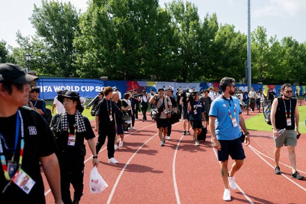 260624 General view of media at a training session with the Japanese national football team during day 14 of the FIFA World Cup, WM, Weltmeisterschaft, Fussball 2026 on June 24, 2026 in Dallas. Photo: Petter Arvidson BILDBYRAN kod PA PA1252 fotboll football soccer fotball vm fotbolls-vm fotball-vm fotbolls-vm 2026 fifa world cup 2026 träning practice training day 14 bbeng japan media press *** 260624 General view of the media at a training session with the Japanese national soccer team on Day 14 of the 2026 FIFA World Cup on June 24, 2026 in Dallas. Photo by Petter Arvidson, BILDBYRAN. Code: PA PA1252. soccer, football, soccer World Cup, 2026 FIFA World Cup, training, Day 14, BBENG, Japan, media, press  Copyright: PETTERxARVIDSON BB260624PA032