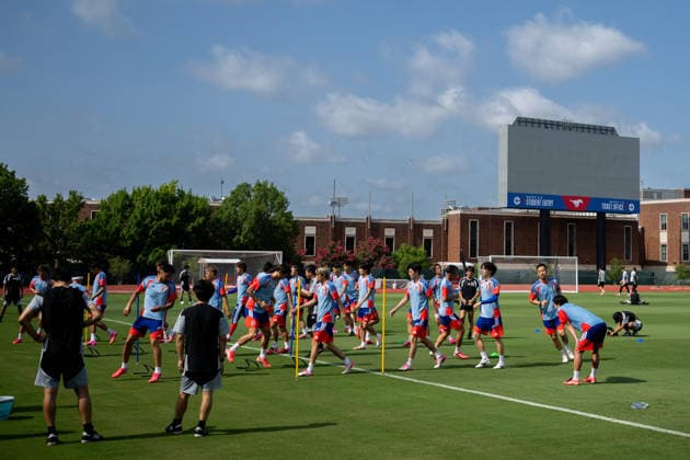 260624 Players of the Japanese national football team at a training session during day 14 of the FIFA World Cup, WM, Weltmeisterschaft, Fussball 2026 on June 24, 2026 in Dallas. Photo: Petter Arvidson BILDBYRAN kod PA PA1252 fotboll football soccer fotball vm fotbolls-vm fotball-vm fotbolls-vm 2026 fifa world cup 2026 träning practice training day 14 bbeng japan *** 260624 Players of the Japanese national soccer team at a training session on Day 14 of the 2026 FIFA World Cup on June 24, 2026 in Dallas. Photo by Petter Arvidson, BILDBYRAN. Code: PA PA1252. soccer, football, soccer World Cup, 2026 FIFA World Cup, training, Day 14, BBENG, Japan  Copyright: PETTERxARVIDSON BB260624PA033