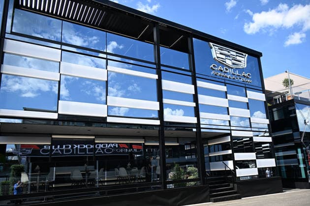 24.06.2026, xsvx, Motorsport FIA Formel 1, Grand Prix von Österreich v.l. Symbolfoto, Symbolbild Cadillac Formel 1 Team Motorhome Logo Wappen Schriftzug (FIA REGULATIONS PROHIBIT ANY USE OF PHOTOGRAPHS as IMAGE SEQUENCES and or QUASI-VIDEO) Zeltweg-Spielberg *** June 24, 2026, xsvx, Motorsport FIA Formula 1, Austrian Grand Prix v l Stock photo, illustrative image Cadillac Formula 1 Team motorhome logo, crest, lettering FIA REGULATIONS PROHIBIT ANY USE OF PHOTOGRAPHS as IMAGE SEQUENCES and or QUASI-VIDEO Zeltweg Spielberg