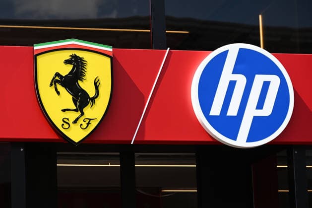 24.06.2026, xsvx, Motorsport FIA Formel 1, Grand Prix von Österreich v.l. Symbolfoto, Symbolbild Scuderia Ferrari HP Hewlett Packard Logo Wappen Schriftzug (FIA REGULATIONS PROHIBIT ANY USE OF PHOTOGRAPHS as IMAGE SEQUENCES and or QUASI-VIDEO) Zeltweg-Spielberg *** June 24, 2026, xsvx, Motorsport FIA Formula 1, Austrian Grand Prix v l Stock photo, stock image Scuderia Ferrari HP Hewlett Packard logo coat of arms lettering FIA REGULATIONS PROHIBIT ANY USE OF PHOTOGRAPHS as IMAGE SEQUENCES and or QUASI-VIDEO Zeltweg Spielberg