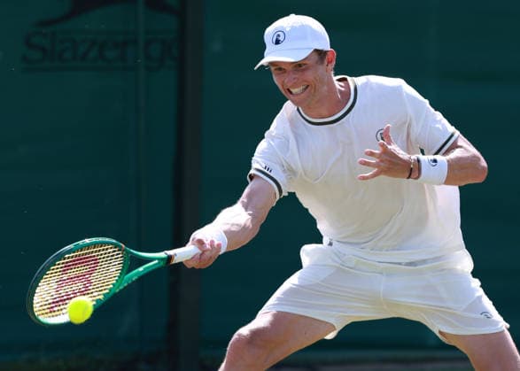 August Holmgren (DEN), Herren Einzel, Men s Singles, Qualifikation, Wimbledon Tennis - Wimbledon 2026 - Grand Slam ITF ATP, Tennis Herren WTA, Tennis Damen - AELTC - London - - Great Britain - 24 June 2026. *** August Holmgren DEN, Men s Singles, Qualifying, Wimbledon Tennis, Wimbledon 2026, Grand Slam, ITF, ATP, WTA, AELTC, London, Great Britain, June 24, 2026 Copyright: xJuergenxHasenkopfx
