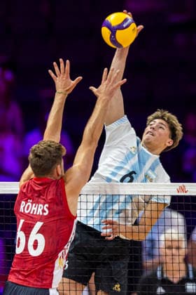 Argentina vs Germany - 2026 Men s Volleyball Nations League - Gliwice -Day1 German Alfredo Gomez during the 2026 Men s Volleyball Nations League match between Argentina and Germany in Gliwice, Poland, on June 24, 2026. NO SALES POLAND Gliwice Poland  Copyright: xAndrzejxIwanczukx originalFilename:iwanczuk-argentin260624_npUn3.jpg