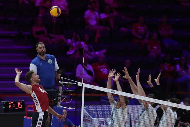 Gliwice 24.06.2026. Siatkowka Liga Narodow sezon 2026 faza grupowa mecz: Argentyna - Niemcy --- Volleyball VNL Nations League season 2026 group stage match: Argentina - Germany nz Rohrs Erik Fot. Kacper Staniec NEWSPIX.PL --- newspix.pl 
