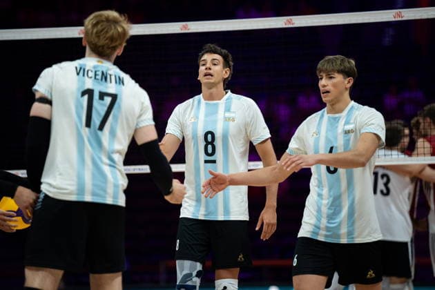 GLIWICE 24.06.2026 SIATKOWKA LIGA NARODOW MEZCZYZN MECZ ARGENTYNA NIEMCY --- VNL FIVB MENS VOLLEYBALL NATIONS LEAGUE MATCH ARGENTINA VS GERMANY NZ AGUSTIN LOSER BRUNO FOT. MARCIN GOLBA NEWSPIX.PL NEWSPIX.PL --- newspix.pl 