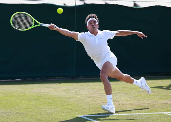Moez Echargui (TUN), Herren Einzel, Men s Singles, Qualifikation, Wimbledon Tennis - Wimbledon 2026 - Grand Slam ITF ATP, Tennis Herren WTA, Tennis Damen - AELTC - London - - Great Britain - 24 June 2026. *** Moez Echargui TUN, Men s Singles, Qualifying, Wimbledon Tennis, Wimbledon 2026, Grand Slam, ITF, ATP, WTA, AELTC, London, Great Britain, June 24, 2026 Copyright: xJuergenxHasenkopfx