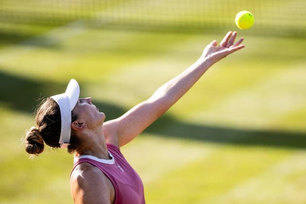 BAD HOMBURG, GERMANY - JUNE 24: Irina-Camelia Begu (ROU) during the Bad Homburg Open powered by Solarwatt Singles match between Karolina Muchova (CZE) vs Irina-Camelia Begu (ROU) at Kurpark Bad Homburg on June 24, 2026 in Bad Homburg, Germany. Hessen Germany Copyright: xSteffiexWunderlx