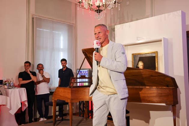 SOCCER - BL, RBS, jersey presentation SALZBURG,AUSTRIA,24.JUN.26 - SOCCER - ADMIRAL Bundesliga, Red Bull Salzburg, jersey presentation. Image shows ceo Stephan Reiter (RBS).  GEPAxpictures xMathiasxMandl