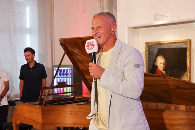 SOCCER - BL, RBS, jersey presentation SALZBURG,AUSTRIA,24.JUN.26 - SOCCER - ADMIRAL Bundesliga, Red Bull Salzburg, jersey presentation. Image shows ceo Stephan Reiter (RBS).  GEPAxpictures xMathiasxMandl