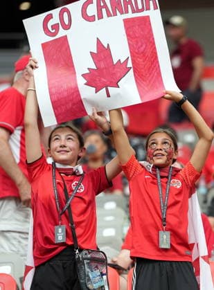 FIFA World Cup, WM, Weltmeisterschaft, Fussball 2026 - Group B - Switzerland vs Canada Supporters of Canada prior to the FIFA World Cup 2026 group stage match Switzerland against Canada, in Vancouver, Canada, 24 June 2026. VANCOUVER Canada  Copyright: xBOBxFRIDx