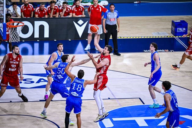 IPA86017740 - ITALY - CROATIA Friendly Match June 23, 2026 Photo by Mitja Emili during the Italy vs. Croatia basketball exhibition game in Gorizia, Italy, June 24, 2026  Copyright: xMitjaxEmili IPAxSportx xx 86017740
