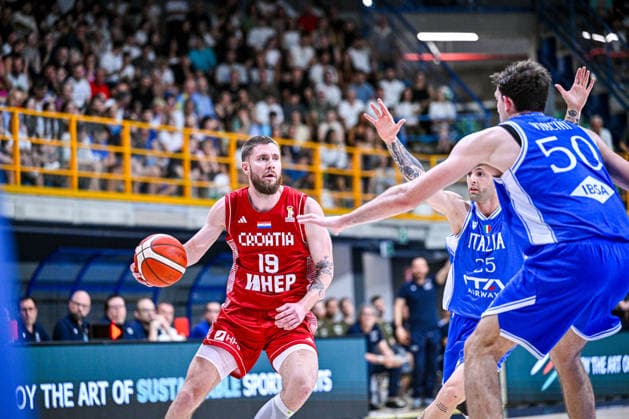IPA86017759 - MAVRA Dominik of Croatia ITALY - CROATIA Friendly Match June 23, 2026 Photo by Mitja Emili during the Italy vs. Croatia basketball exhibition game in Gorizia, Italy, June 24, 2026  Copyright: xMitjaxEmili IPAxSportx xx 86017759