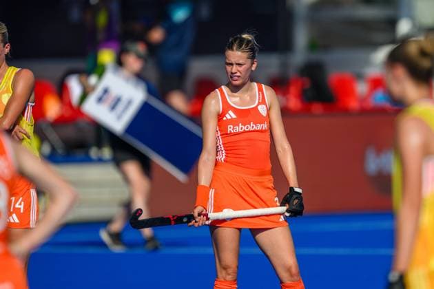 WAVER, 24-06-2026, Belfius Hockey Arena, FIH Hockey Pro League Women, Season 2025-2026. Guusje Moes during the warm-up of the game Australia - Netherlands (women). Australia - Netherlands (women)  x204616729x Copyright: