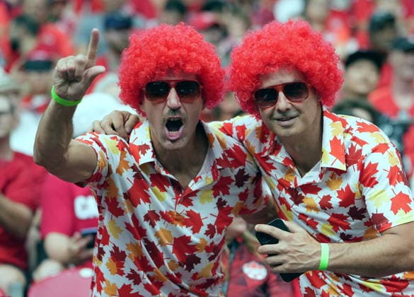 FIFA World Cup, WM, Weltmeisterschaft, Fussball 2026 - Group B - Switzerland vs Canada Supporters of Canada prior to the FIFA World Cup 2026 group stage match Switzerland against Canada, in Vancouver, Canada, 24 June 2026. VANCOUVER Canada  Copyright: xBOBxFRIDx