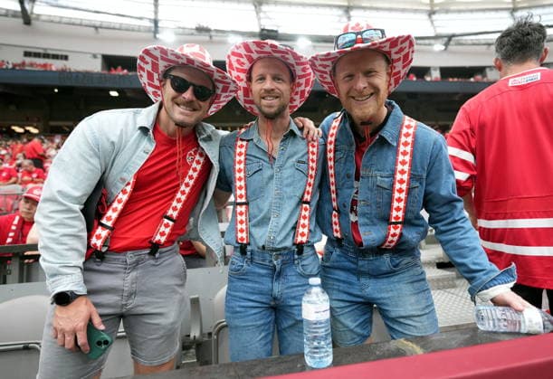 FIFA World Cup, WM, Weltmeisterschaft, Fussball 2026 - Group B - Switzerland vs Canada Supporters of Canada prior to the FIFA World Cup 2026 group stage match Switzerland against Canada, in Vancouver, Canada, 24 June 2026. VANCOUVER Canada  Copyright: xBOBxFRIDx