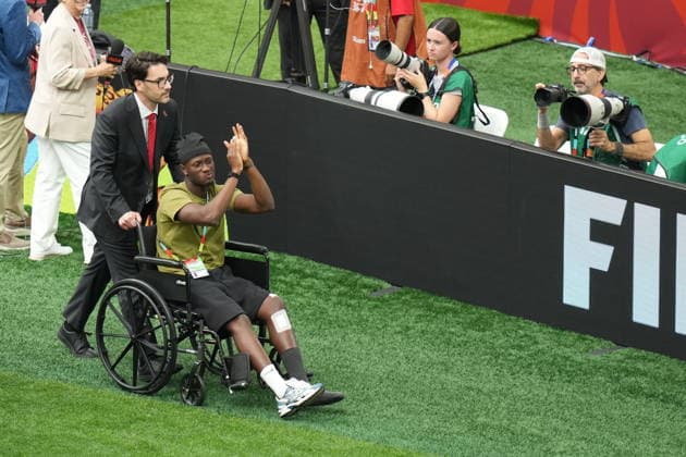 Switzerland v Canada - FIFA World Cup, WM, Weltmeisterschaft, Fussball 2026 - Group B VANCOUVER, CANADA - JUNE 24: Ismael Kone of Canada is seen on a wheelchair prior the 2026 FIFA World Cup Group B match between Switzerland and Canada at BC Place Stadium in Vancouver, Canada, on June 24, 2026. Ercin Erturk Anadolu British Columbia Canada. Editorial use only. Please get in touch for any other usage.  Copyright: x2026xAnadoluxErcinxErturkx