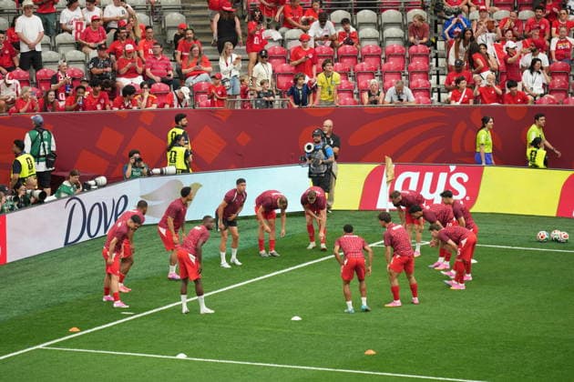 Switzerland v Canada - FIFA World Cup, WM, Weltmeisterschaft, Fussball 2026 - Group B VANCOUVER, CANADA - JUNE 24: Players of Switzerland warm up prior the 2026 FIFA World Cup Group B match between Switzerland and Canada at BC Place Stadium in Vancouver, Canada, on June 24, 2026. Ercin Erturk Anadolu British Columbia Canada. Editorial use only. Please get in touch for any other usage.  Copyright: x2026xAnadoluxErcinxErturkx