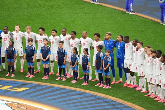 Switzerland v Canada - FIFA World Cup, WM, Weltmeisterschaft, Fussball 2026 - Group B VANCOUVER, CANADA - JUNE 24: Players of Canada are seen prior the 2026 FIFA World Cup Group B match between Switzerland and Canada at BC Place Stadium in Vancouver, Canada, on June 24, 2026. Ercin Erturk Anadolu British Columbia Canada. Editorial use only. Please get in touch for any other usage.  Copyright: x2026xAnadoluxErcinxErturkx