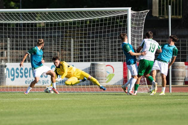 1. FC 1905 Schweinfurt vs. BSG Chemie leipzig, Sachs-Stadion Football, Regionalliga Friendly 1. FC 1905 Schweinfurt vs. BSG Chemie leipzig 24 Jun 2026 Sachs-Stadion , Schweinfurt, Germany Image: Kristian Böhnlein (Schweinfurt), GK Jan Mottl (Schweinfurt) DFL REGULATIONS PROHIBIT ANY USE OF PHOTOGRAPHS AS IMAGE SEQUENCES AND OR QUASI-VIDEO Copyright: xPresseFotoxEvansx