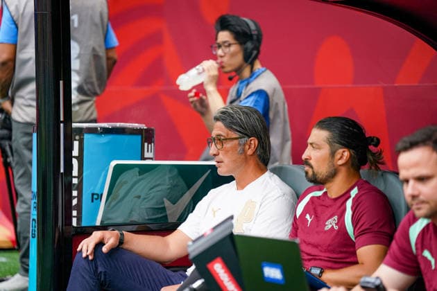 Kanada: Fußball FIFA Weltmeisterschaft 2026 Gruppenphase Schweiz vs Kanada BC Place Stadium (Vancouver, British Columbia): Murat Yakin (Trainer, Schweiz) *** Canada Soccer 2026 FIFA World Cup Group Stage: Switzerland vs. Canada at BC Place Stadium in Vancouver, British Columbia; Murat Yakin, Head Coach, Switzerland Copyright: xJOERANxSTEINSIEKx