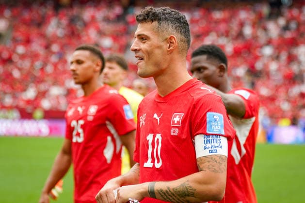 Kanada: Fußball FIFA Weltmeisterschaft 2026 Gruppenphase Schweiz vs Kanada BC Place Stadium (Vancouver, British Columbia): Granit Xhaka (Schweiz, 10) *** Canada Soccer 2026 FIFA World Cup Group Stage Switzerland vs. Canada BC Place Stadium Vancouver, British Columbia Granit Xhaka Switzerland, 10 Copyright: xJOERANxSTEINSIEKx