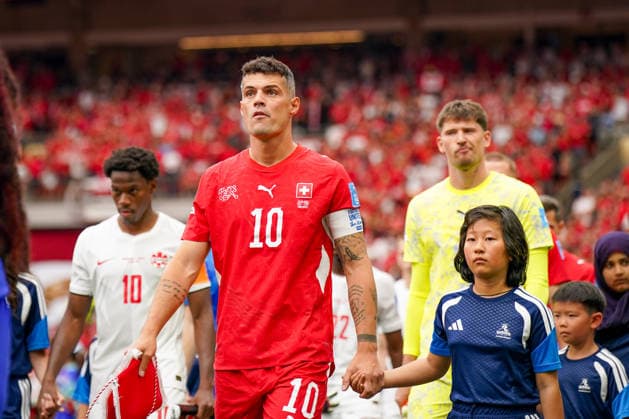 Kanada: Fußball FIFA Weltmeisterschaft 2026 Gruppenphase Schweiz vs Kanada BC Place Stadium (Vancouver, British Columbia): Granit Xhaka (Schweiz, 10) *** Canada Soccer 2026 FIFA World Cup Group Stage Switzerland vs. Canada BC Place Stadium Vancouver, British Columbia Granit Xhaka Switzerland, 10 Copyright: xJOERANxSTEINSIEKx