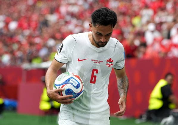 FIFA World Cup, WM, Weltmeisterschaft, Fussball 2026 - Group B - Switzerland vs Canada Mathieu Choiniere of Canada during the FIFA World Cup 2026 group stage match Switzerland against Canada, in Vancouver, Canada, 24 June 2026. VANCOUVER Canada  Copyright: xBOBxFRIDx
